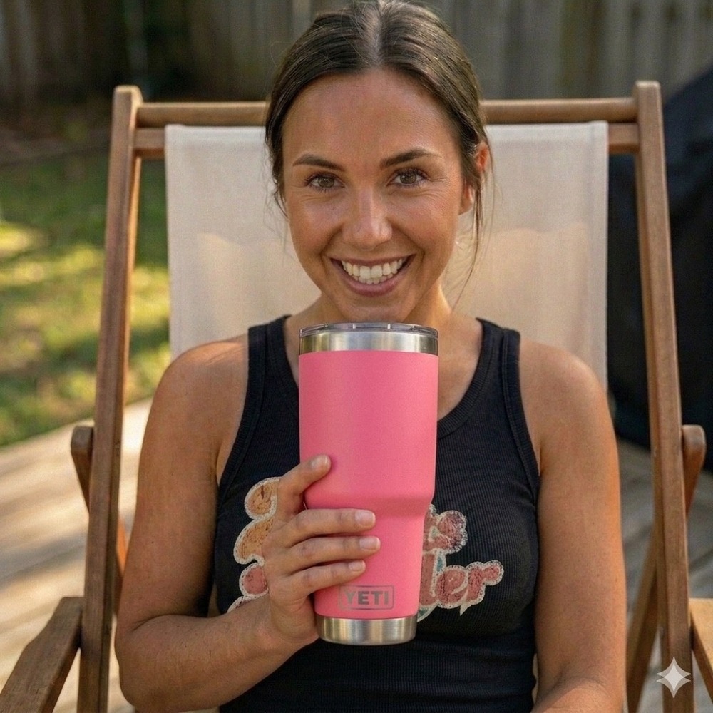 YETI Rambler Tumbler 30oz Tropical Pink  MagSlider Lid 18/8 Stainless Steel NEW